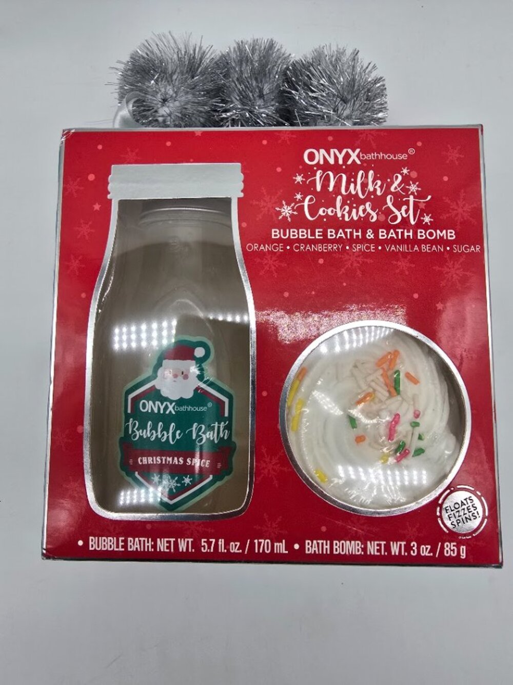 ONYX Bathhouse Milk & Cookies Bath Set Christmas Spice Gift Set New